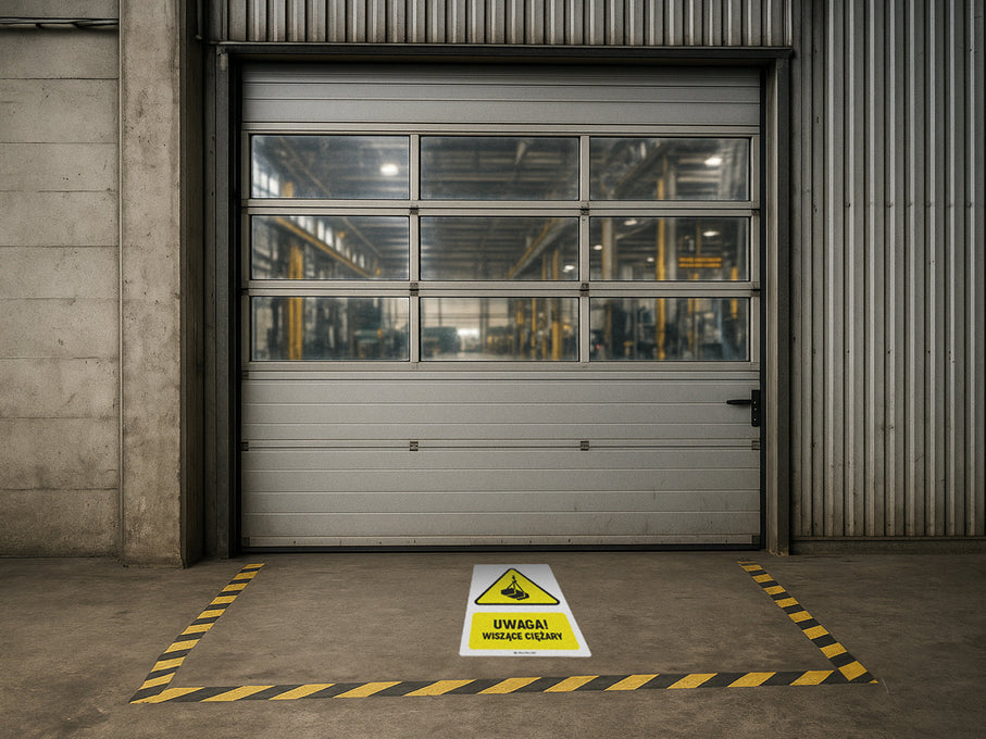 Najczęściej spotykane naklejki podłogowe BHP