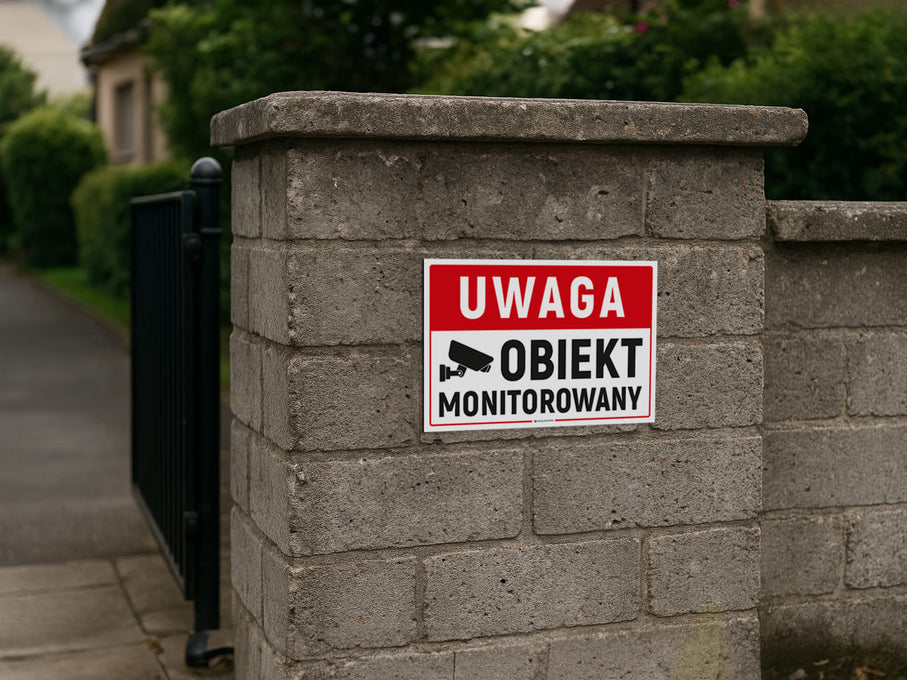 Tabliczki informacyjne - obiekt monitorowany
