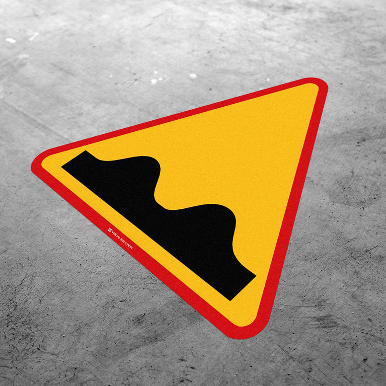 Naklejka Podłogowa BHP: "Nierówna Droga" (A-11)