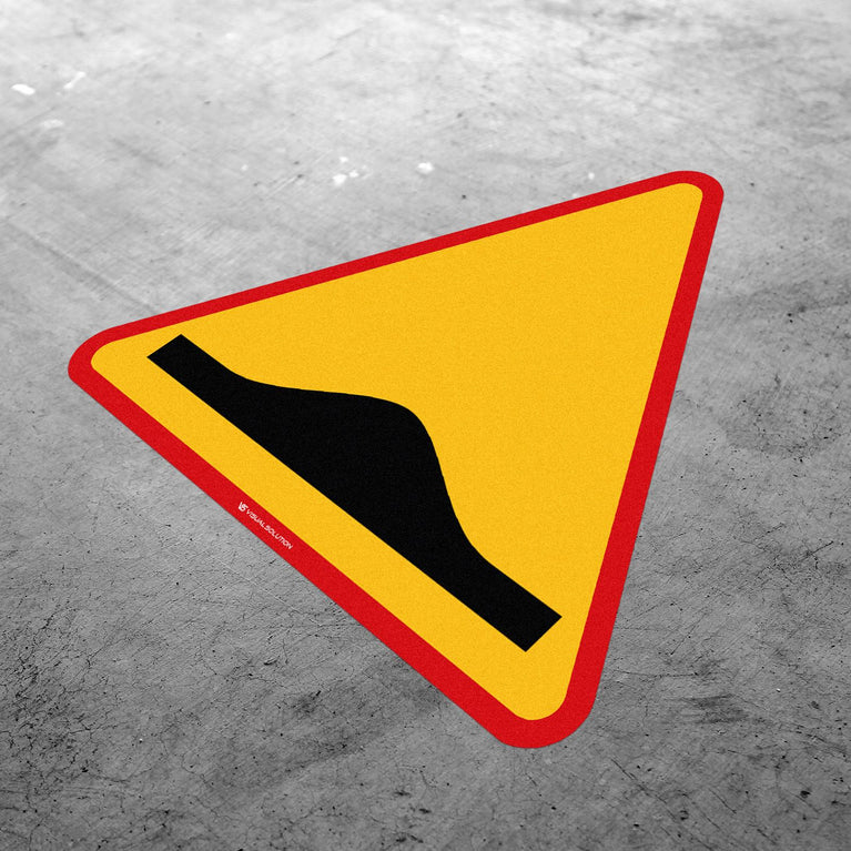 Naklejka Podłogowa BHP: "Próg Zwalniający" (A-11a)