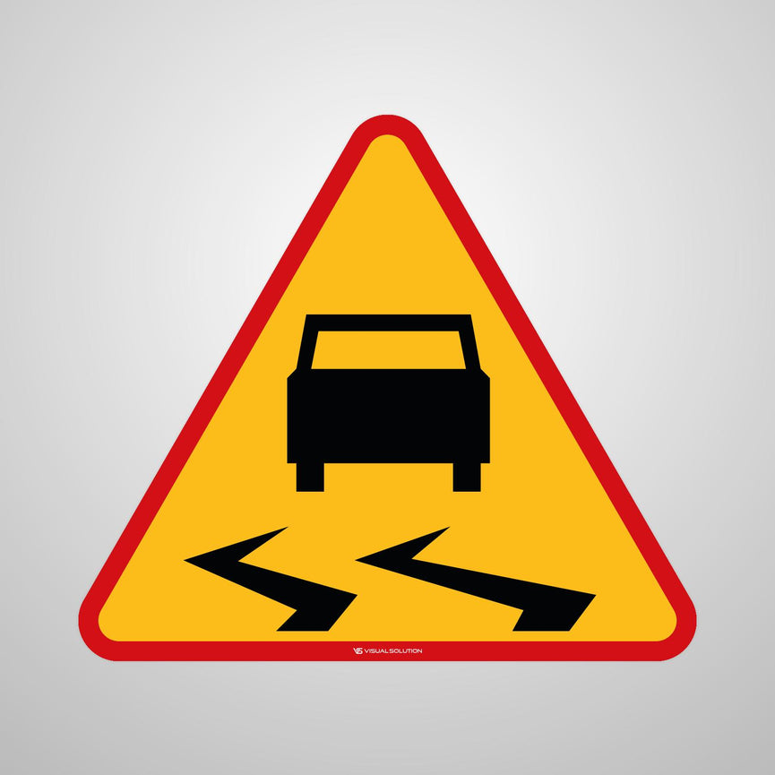 Naklejka Podłogowa BHP: "Śliska Jezdnia" (A-15)