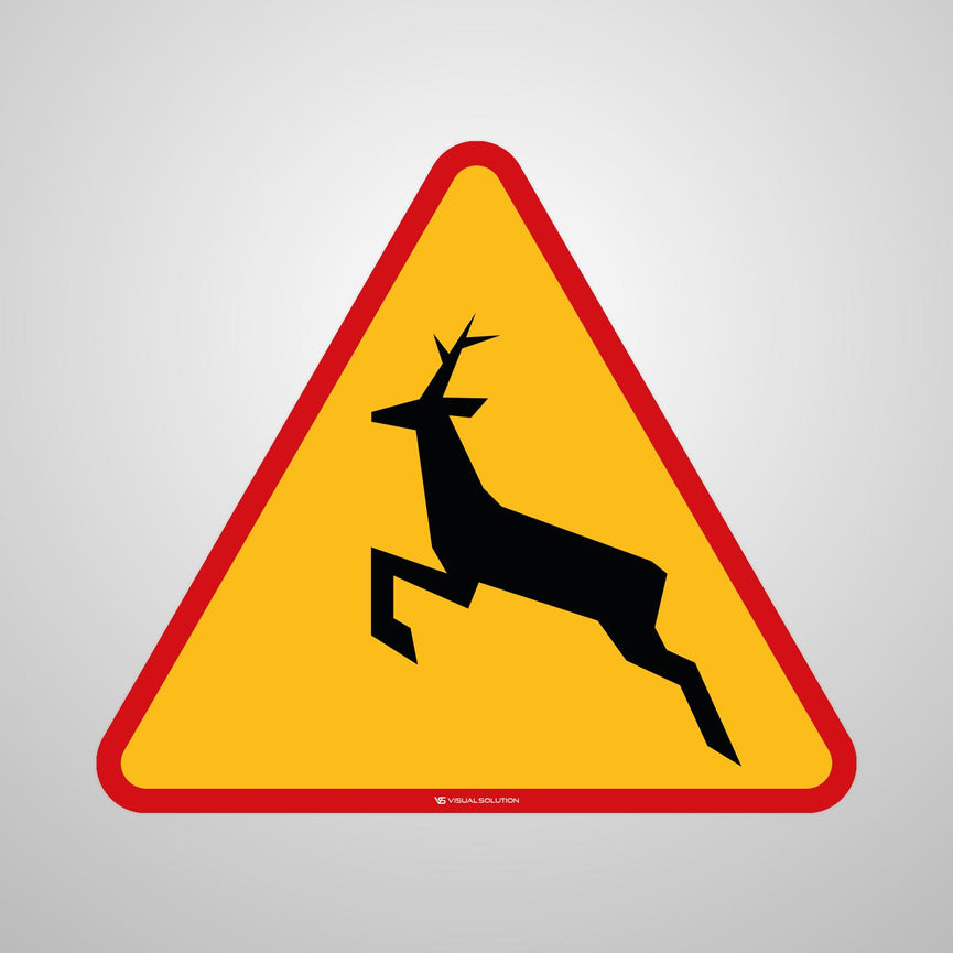 Naklejka Podłogowa BHP: "Zwierzęta Dzikie" (A-18b)