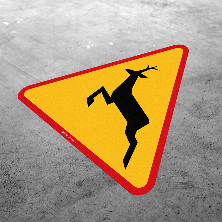 Naklejka Podłogowa BHP: "Zwierzęta Dzikie" (A-18b)