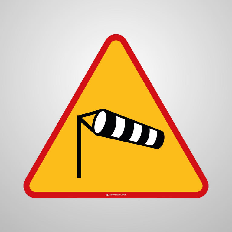 Naklejka Podłogowa BHP: "Boczny Wiatr" (A-19)