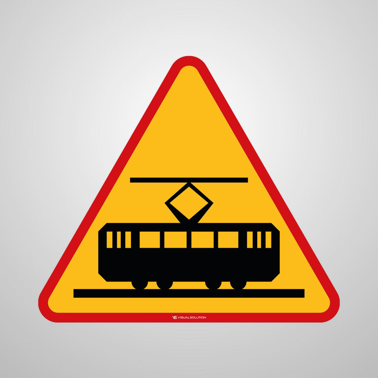 Naklejka Podłogowa BHP: "Tramwaj" (A-21)