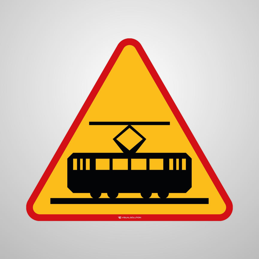 Naklejka Podłogowa BHP: "Tramwaj" (A-21)