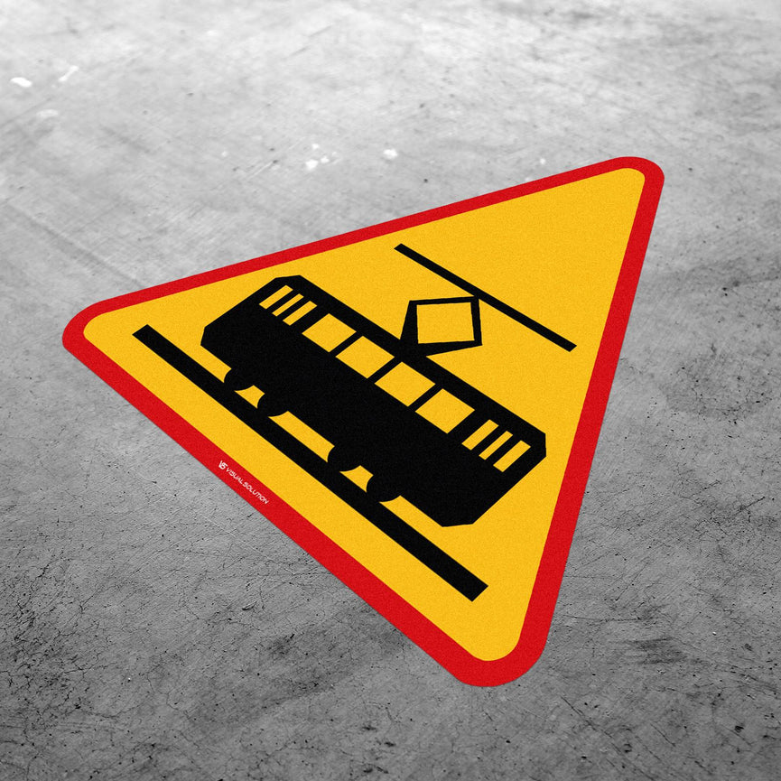 Naklejka Podłogowa BHP: "Tramwaj" (A-21)