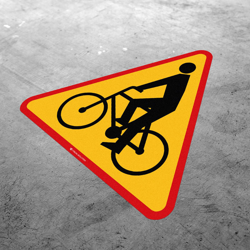 Naklejka Podłogowa BHP: "Rowerzyści" (A-24)