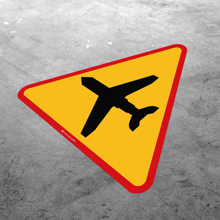 Naklejka Podłogowa BHP: "Lotnisko" (A-26)