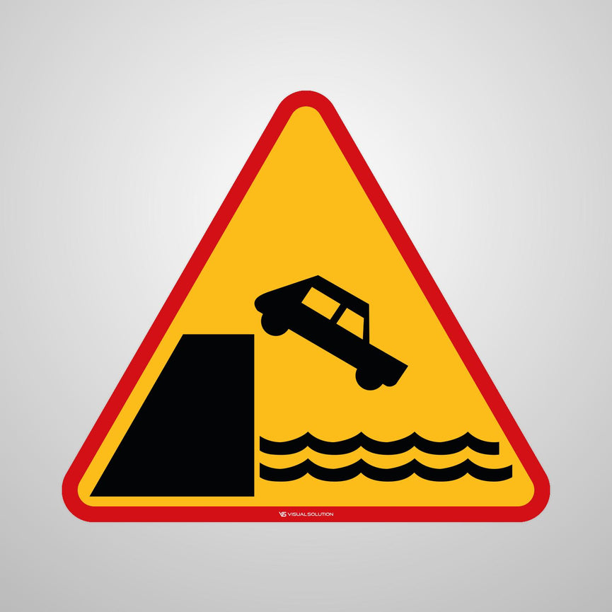 Naklejka Podłogowa BHP: "Nabrzeże lub brzeg rzeki" (A-27)