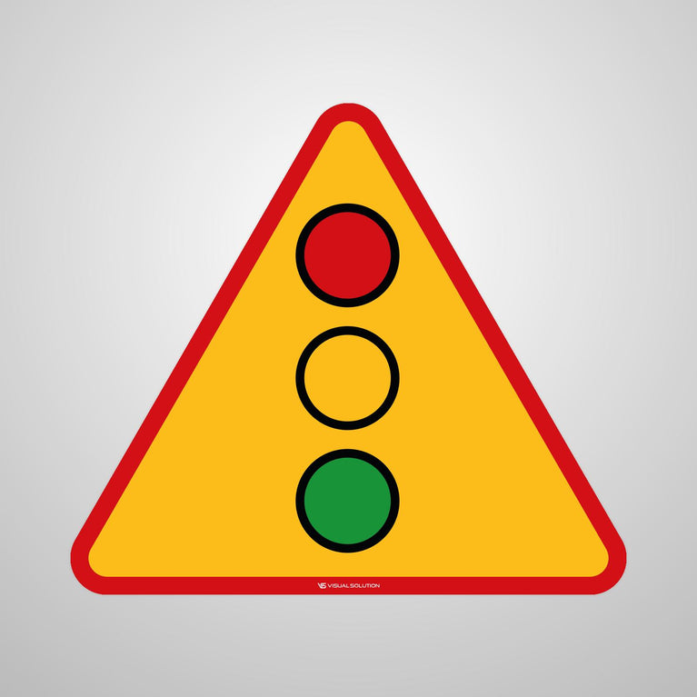 Naklejka Podłogowa BHP: "Sygnały świetlne" (A-29)