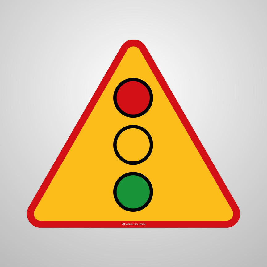 Naklejka Podłogowa BHP: "Sygnały świetlne" (A-29)