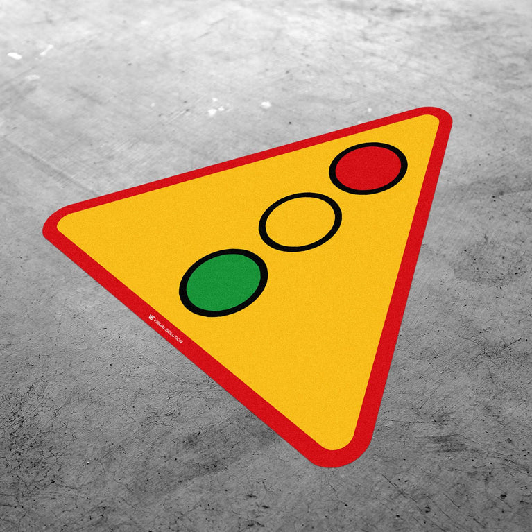 Naklejka Podłogowa BHP: "Sygnały świetlne" (A-29)