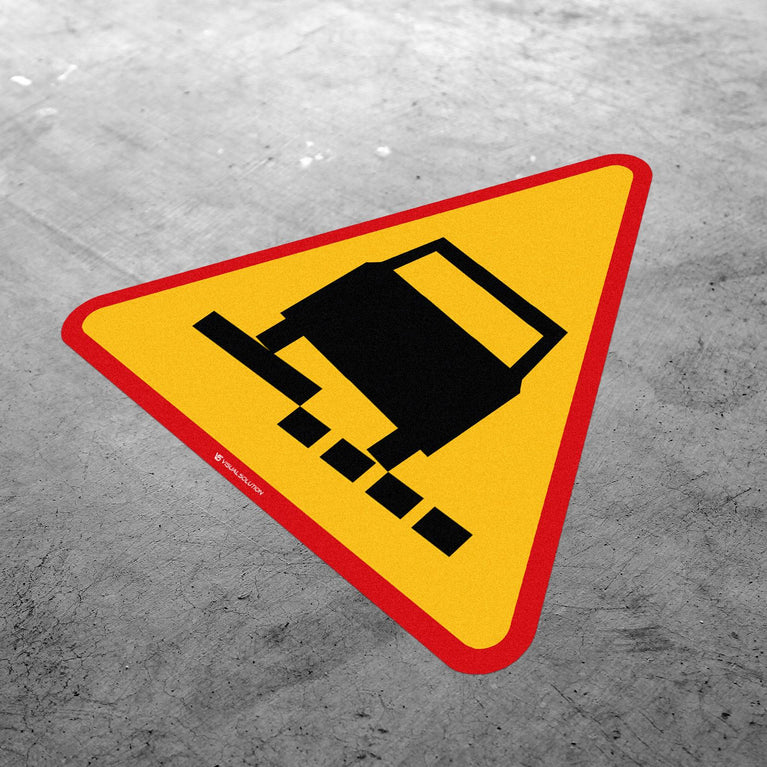 Naklejka Podłogowa BHP: „Niebezpieczne pobocze” (A-31)