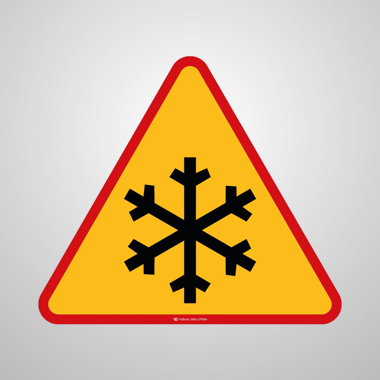 Naklejka Podłogowa BHP: „Oszronienie jezdni” (A-32)