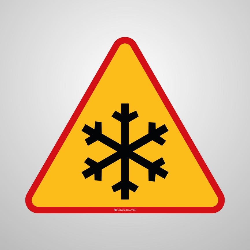 Naklejka Podłogowa BHP: „Oszronienie jezdni” (A-32)