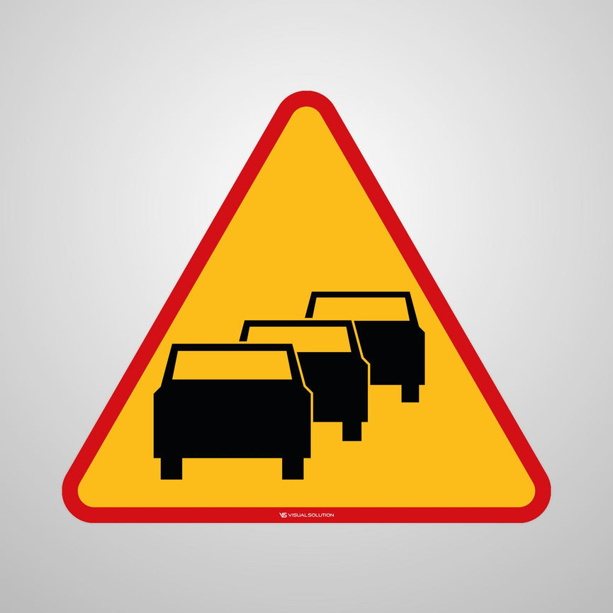 Naklejka Podłogowa BHP: „Zator drogowy” (A-33)