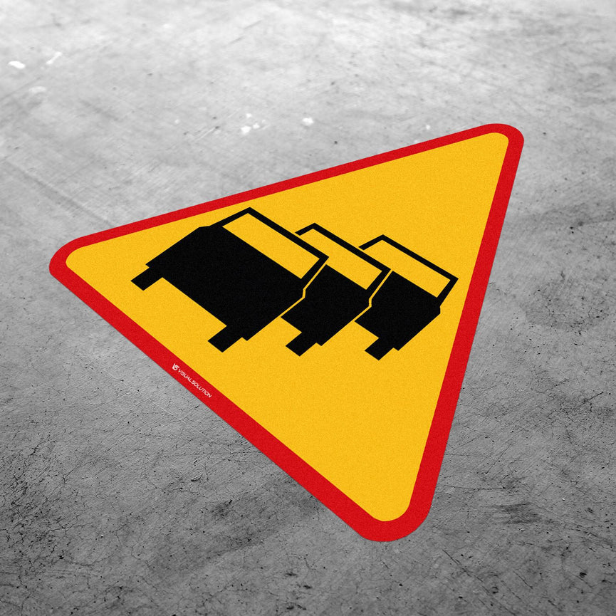 Naklejka Podłogowa BHP: „Zator drogowy” (A-33)