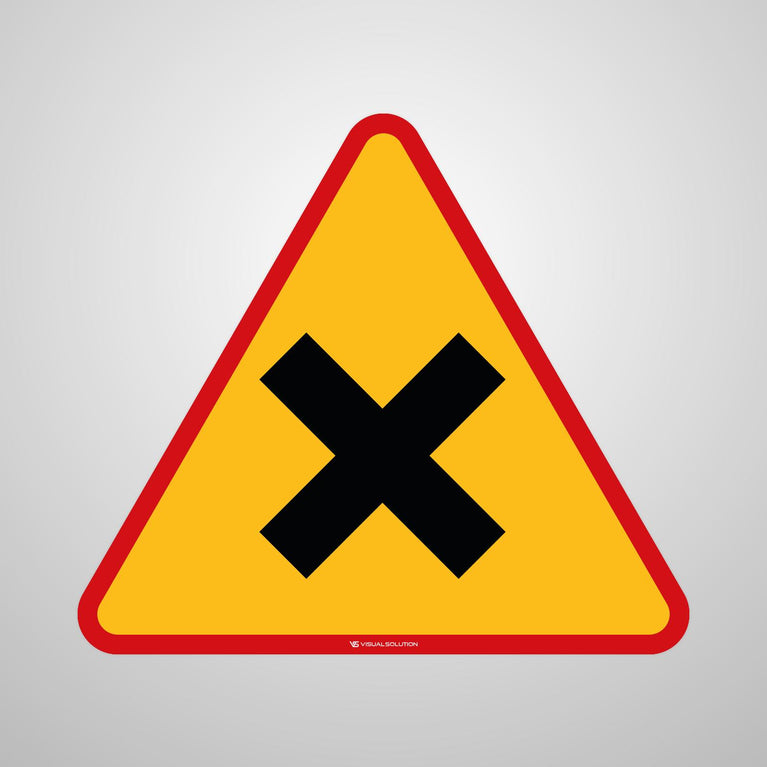 Naklejka Podłogowa BHP: Skrzyżowanie Dróg — Skrzyżowanie Równorzędne (A5)