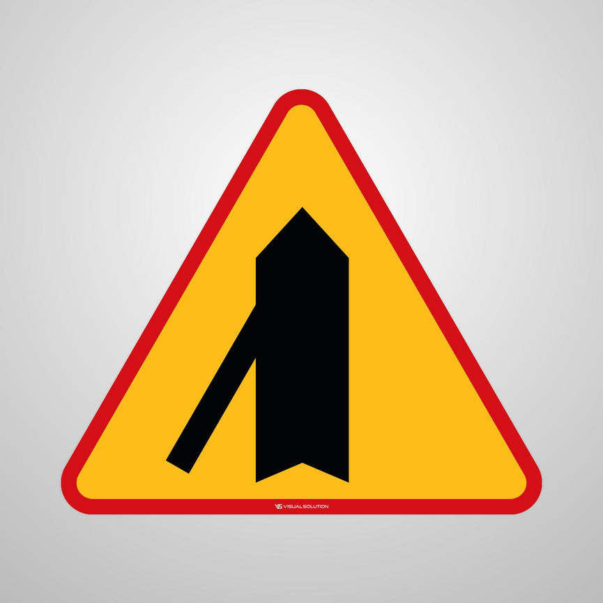 Naklejka Podłogowa BHP: Wlot Drogi Jednokierunkowej z Lewej Strony (A-6e)