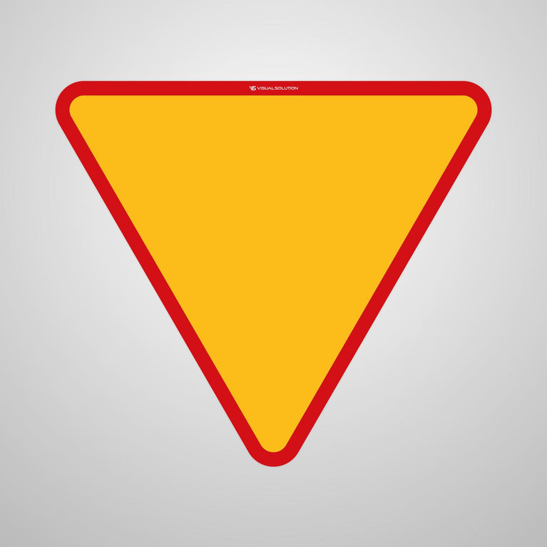 Naklejka Podłogowa BHP: "Ustąp Pierwszeństwa" (A7)