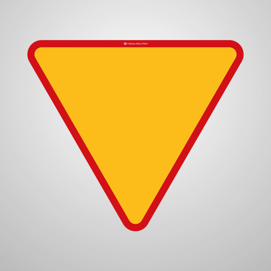 Naklejka Podłogowa BHP: "Ustąp Pierwszeństwa" (A7)