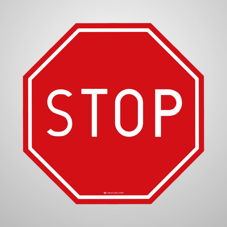 Naklejka Podłogowa BHP: "STOP" (B-20)