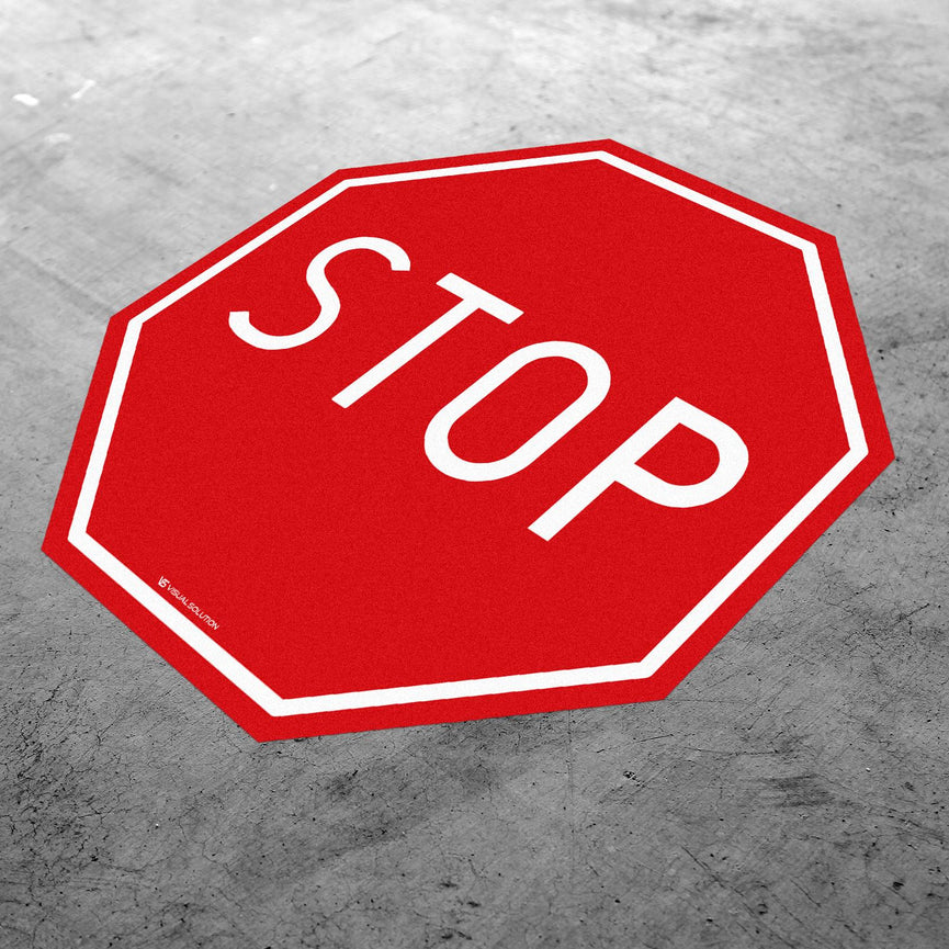 Naklejka Podłogowa BHP: "STOP" (B-20)