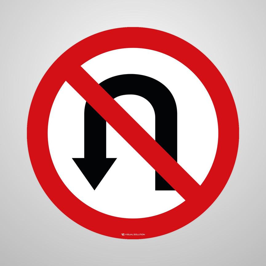 Naklejka Podłogowa BHP: "Zakaz zawracania" (B-23)