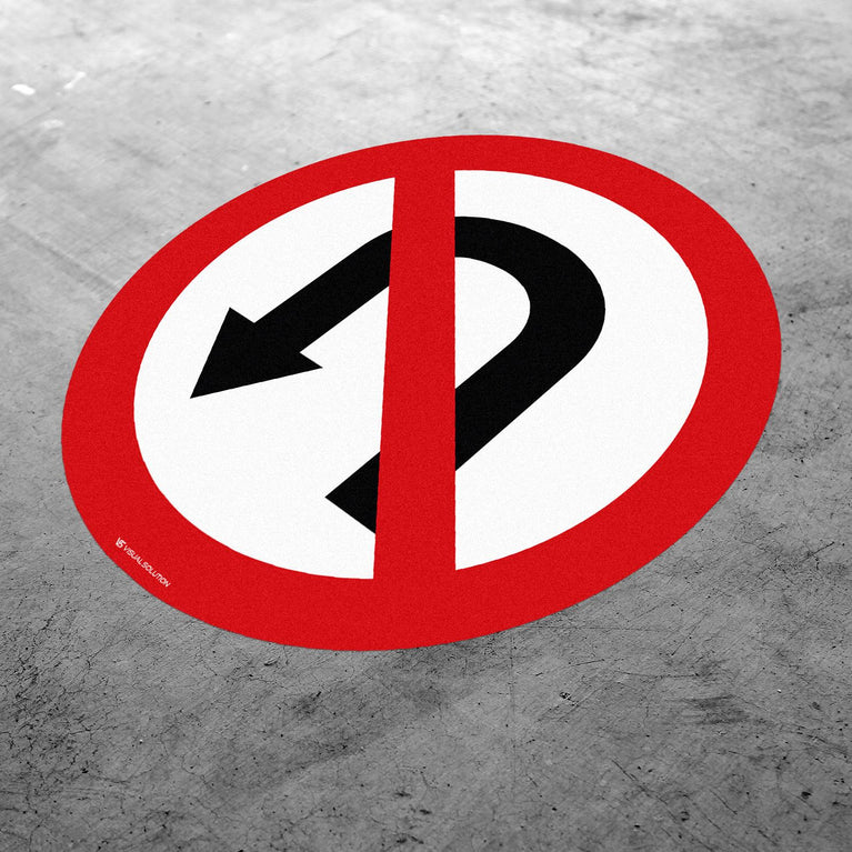 Naklejka Podłogowa BHP: "Zakaz zawracania" (B-23)