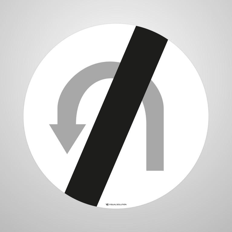 Naklejka Podłogowa BHP: "Koniec zakazu zawracania" (B-24)