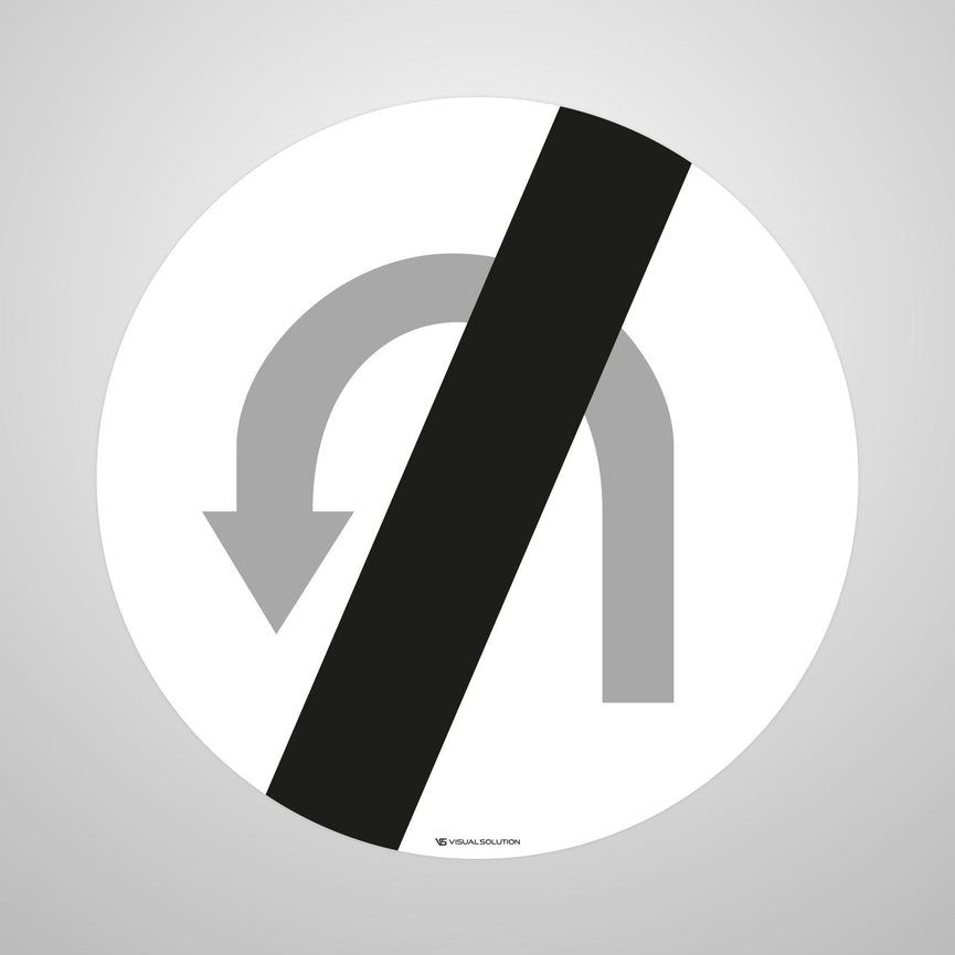 Naklejka Podłogowa BHP: "Koniec zakazu zawracania" (B-24)