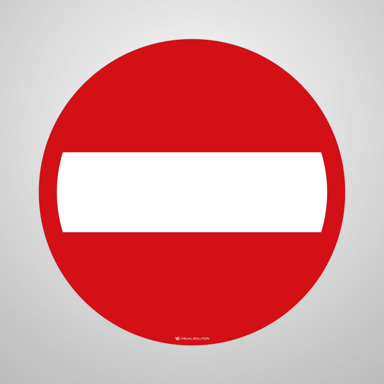 Naklejka Podłogowa BHP: "Zakaz wjazdu" (B-2)