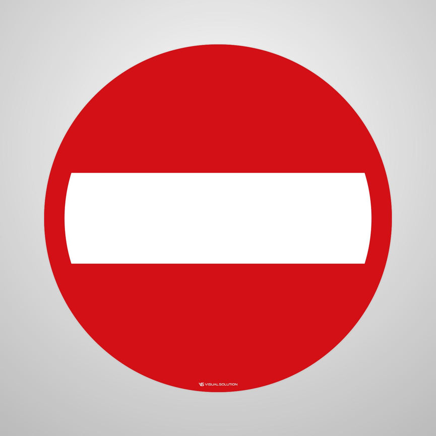 Naklejka Podłogowa BHP: "Zakaz wjazdu" (B-2)