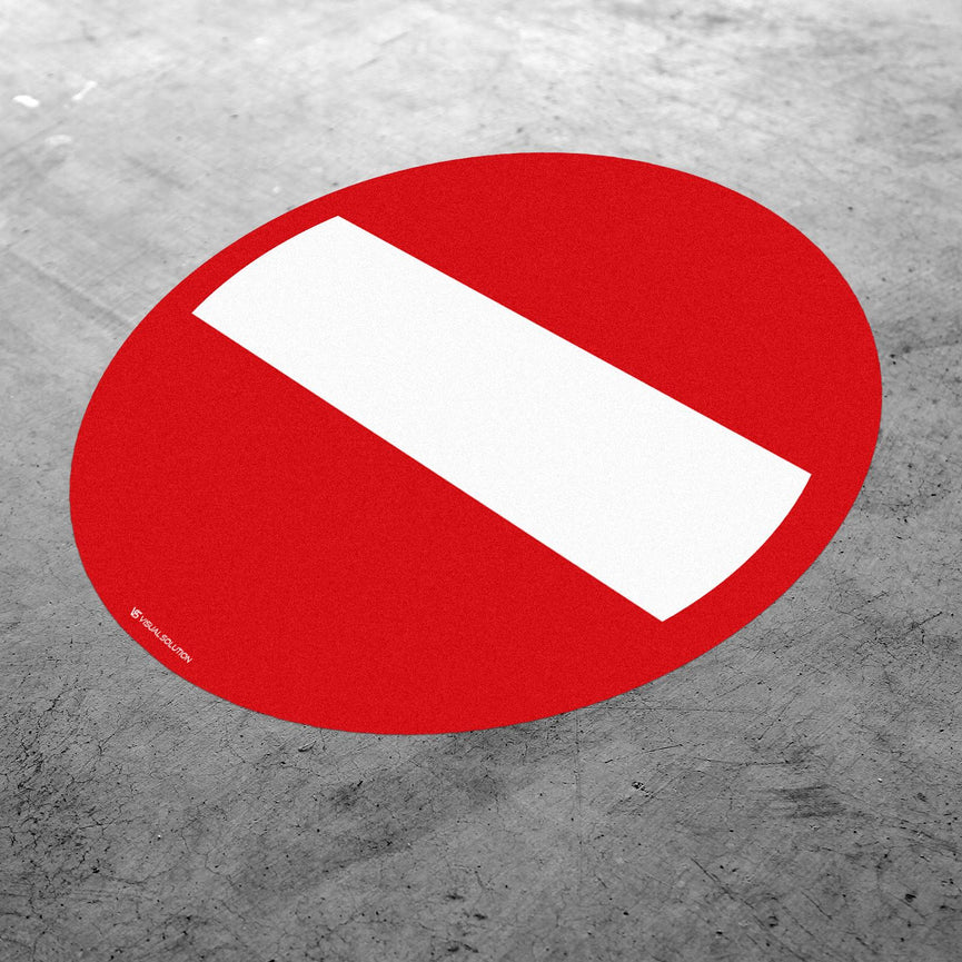 Naklejka Podłogowa BHP: "Zakaz wjazdu" (B-2)