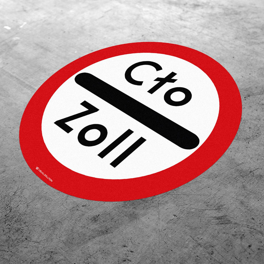 Naklejka Podłogowa BHP: "Stój - kontrola celna" (B-32)