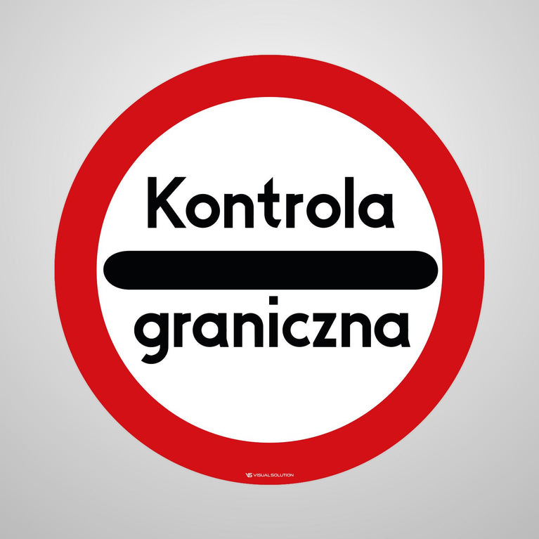 Naklejka Podłogowa BHP: "kontrola celna" (B-32a)