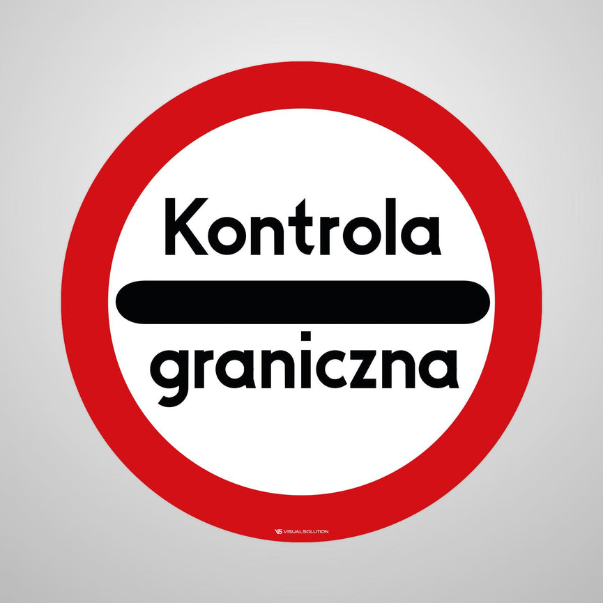 Naklejka Podłogowa BHP: "kontrola celna" (B-32a)