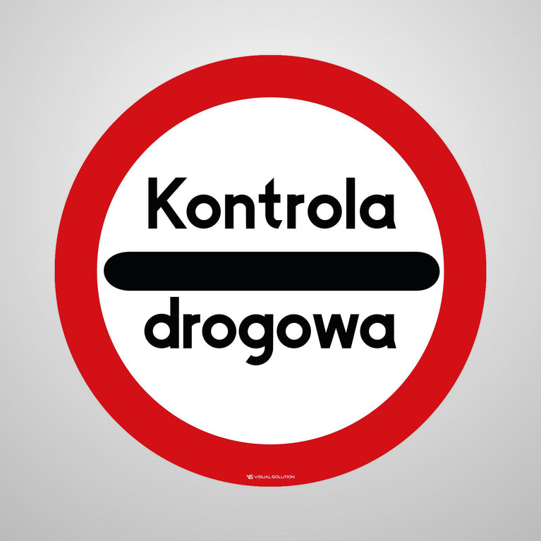 Naklejka Podłogowa BHP: "Kontrola drogowa" (B-32e)