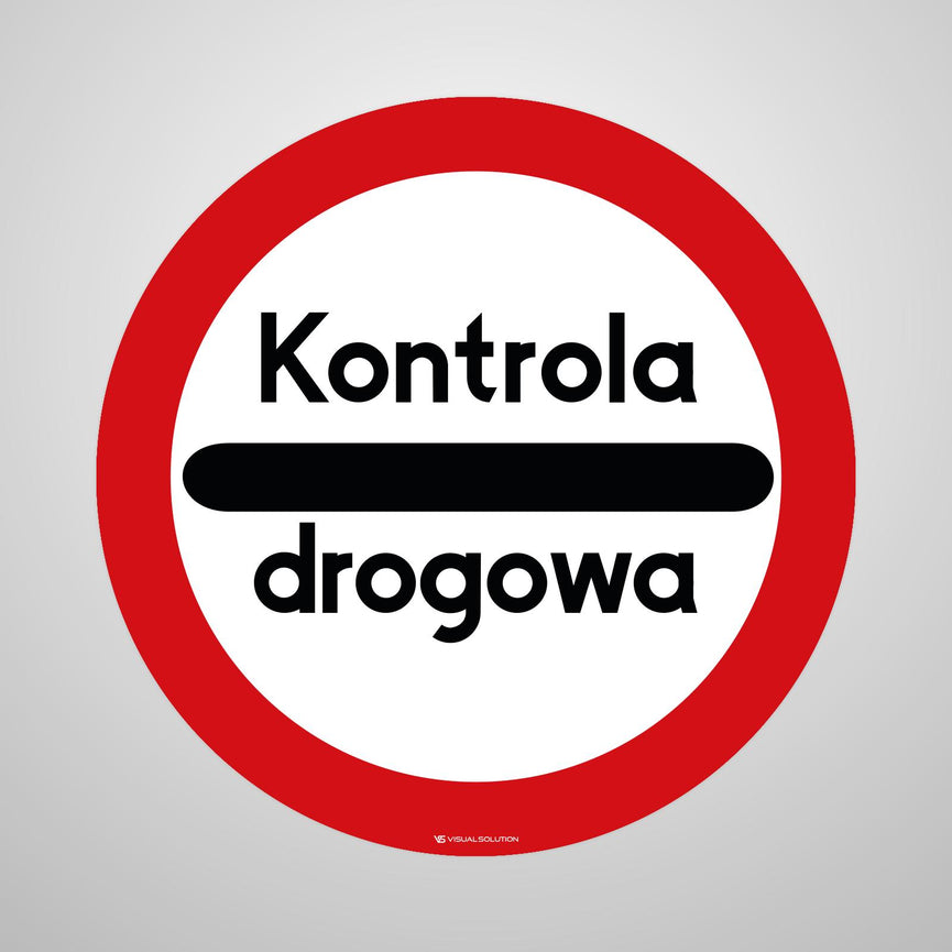 Naklejka Podłogowa BHP: "Kontrola drogowa" (B-32e)