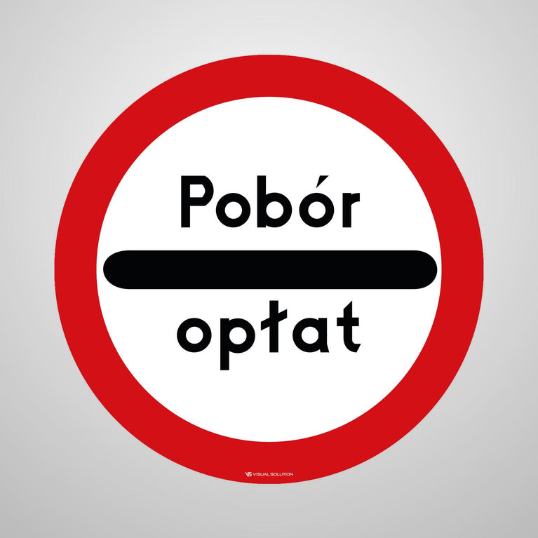 Naklejka Podłogowa BHP: "Pobór opłat" (B-32f)