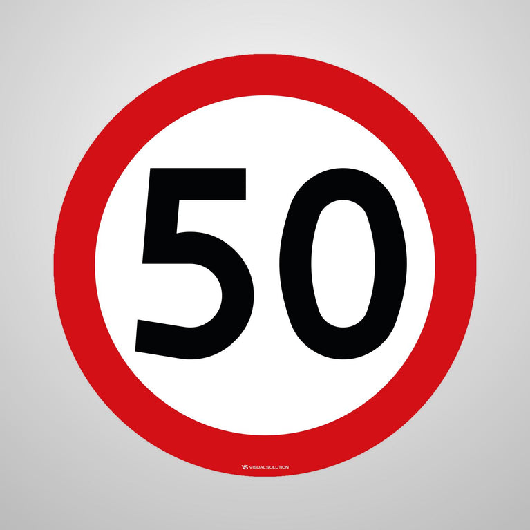 Naklejka Podłogowa BHP: "Ograniczenie prędkości" (B-33)