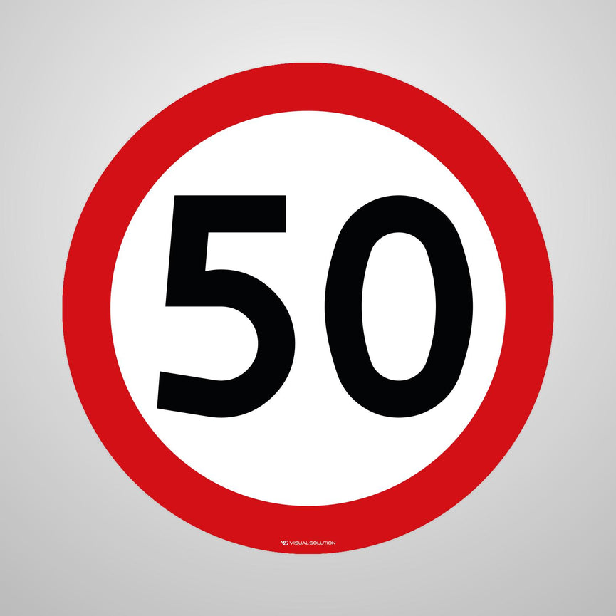 Naklejka Podłogowa BHP: "Ograniczenie prędkości" (B-33)