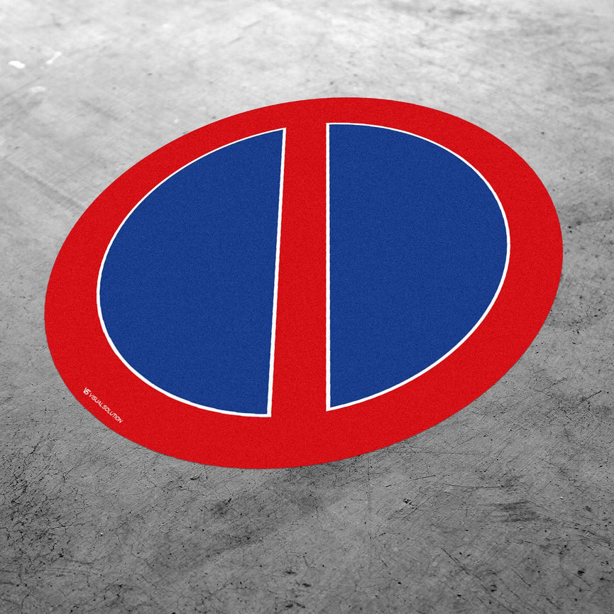 Naklejka Podłogowa BHP: "Zakaz postoju" (B-35)