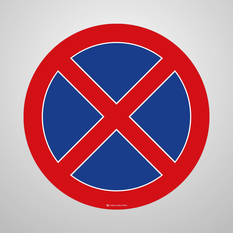 Naklejka Podłogowa BHP: "Zakaz zatrzymywania się" (B-36)