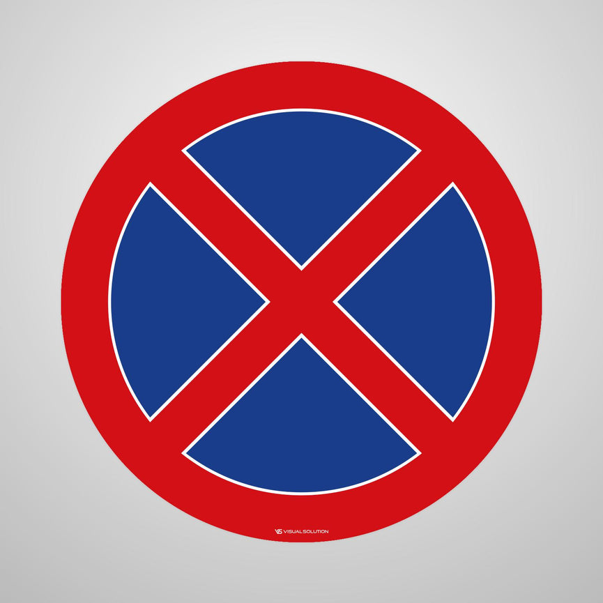 Naklejka Podłogowa BHP: "Zakaz zatrzymywania się" (B-36)