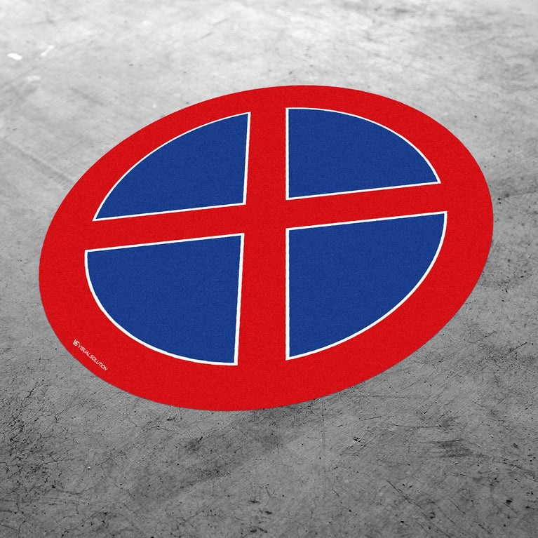 Naklejka Podłogowa BHP: "Zakaz zatrzymywania się" (B-36)