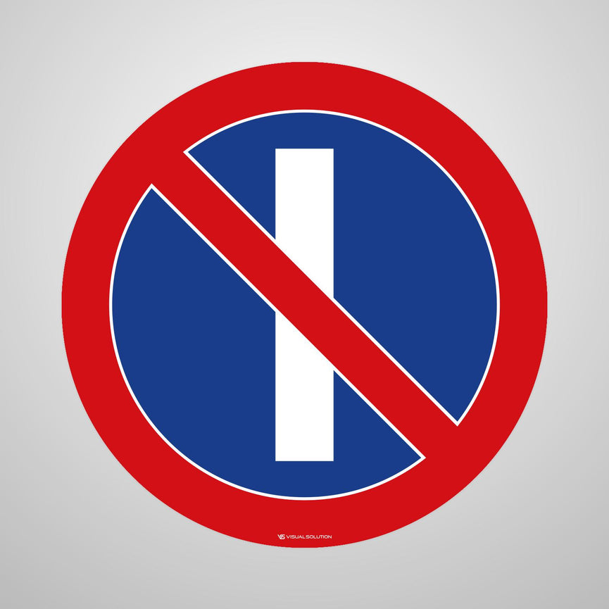 Naklejka Podłogowa BHP: "Zakaz postoju w dni nieparzyste" (B-37)