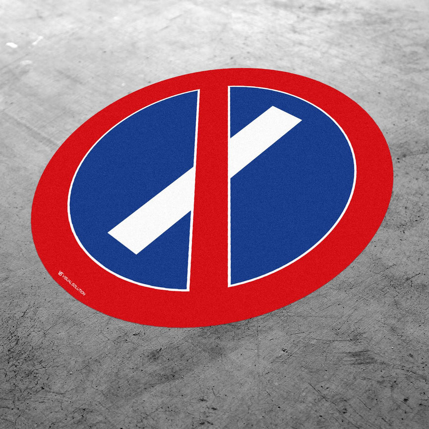 Naklejka Podłogowa BHP: "Zakaz postoju w dni nieparzyste" (B-37)