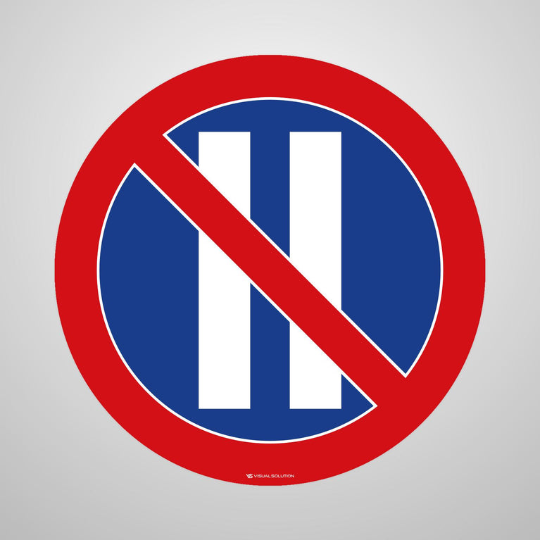 Naklejka Podłogowa BHP: "Zakaz postoju w dni parzyste" (B-38)